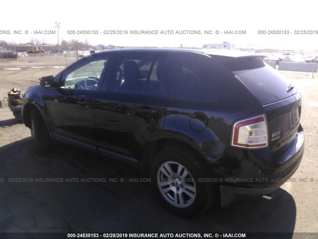 2FMDK48C47BB15948 - 2007 FORD EDGE SEL BLACK photo 3