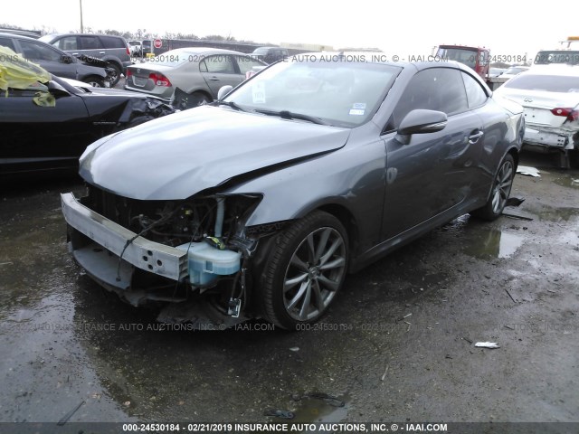 JTHFF2C25D2527820 - 2013 LEXUS IS 250 GRAY photo 2