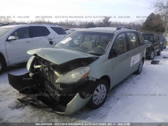 5TDZK23C17S014743 - 2007 TOYOTA SIENNA CE/LE GREEN photo 2