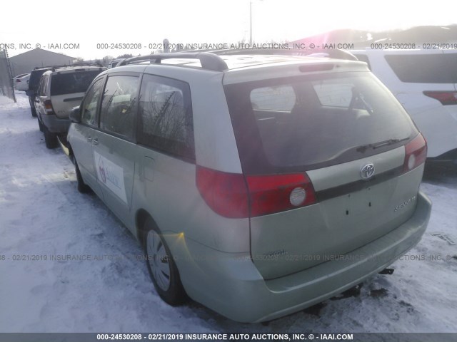 5TDZK23C17S014743 - 2007 TOYOTA SIENNA CE/LE GREEN photo 3