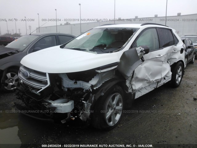 2FMTK3G94FBC19205 - 2015 FORD EDGE SE WHITE photo 2