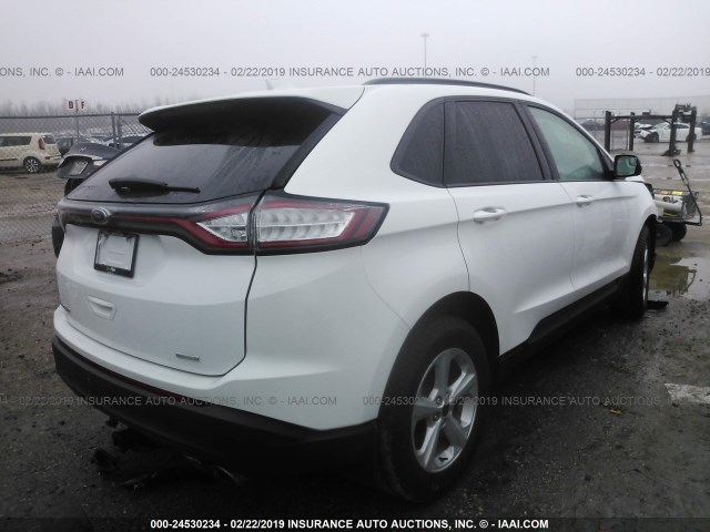 2FMTK3G94FBC19205 - 2015 FORD EDGE SE WHITE photo 4