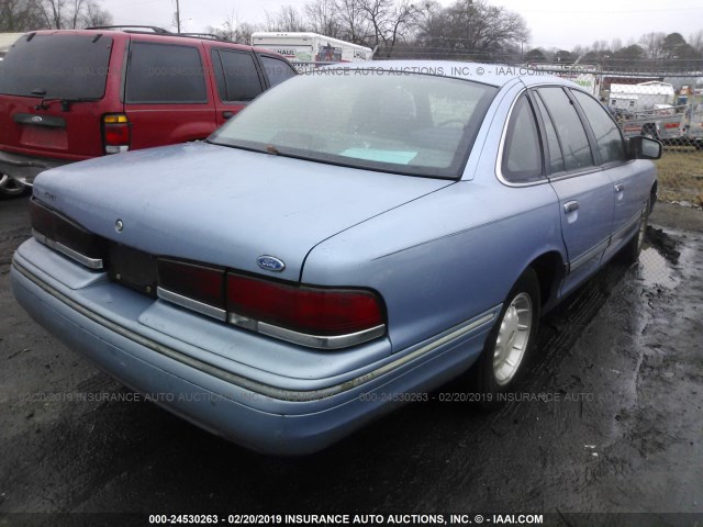 2FALP74W0SX112811 - 1995 FORD CROWN VICTORIA LX BLUE photo 4