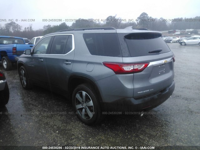 1GNEVHKW9KJ160700 - 2019 CHEVROLET TRAVERSE LT GRAY photo 3