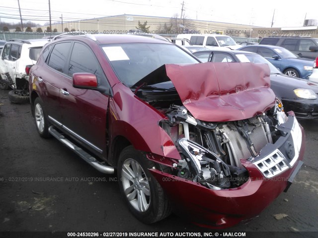 JN8AS5MT9DW523735 - 2013 NISSAN ROGUE S/SV RED photo 1