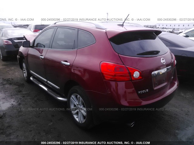 JN8AS5MT9DW523735 - 2013 NISSAN ROGUE S/SV RED photo 3