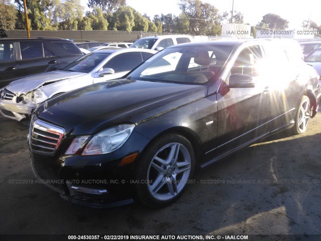 WDDHF5KB8CA590059 - 2012 MERCEDES-BENZ E 350 BLACK photo 2