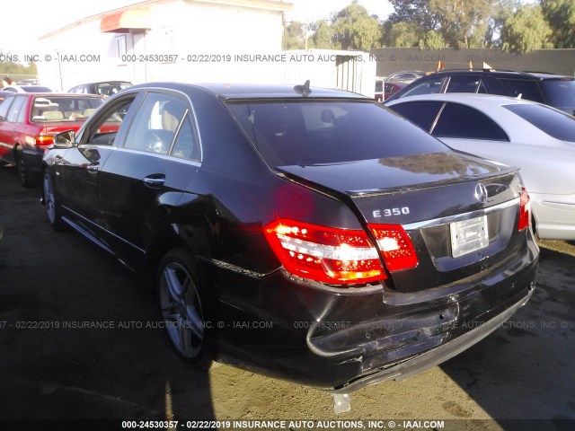 WDDHF5KB8CA590059 - 2012 MERCEDES-BENZ E 350 BLACK photo 3