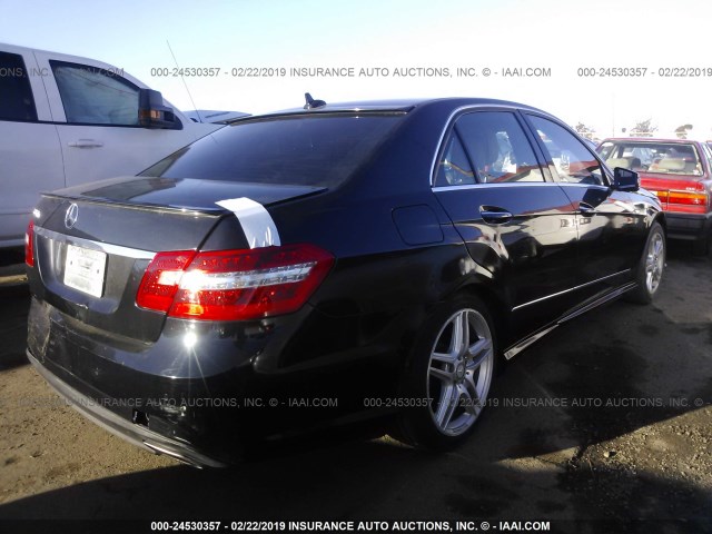 WDDHF5KB8CA590059 - 2012 MERCEDES-BENZ E 350 BLACK photo 4