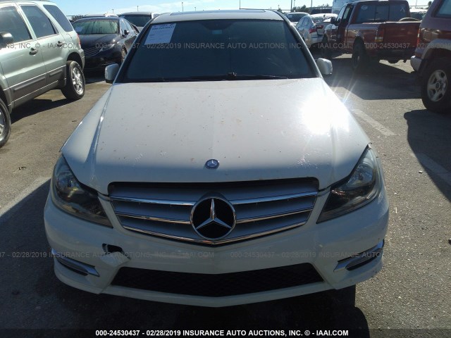 WDDGF4HB8CR234709 - 2012 MERCEDES-BENZ C 250 WHITE photo 6