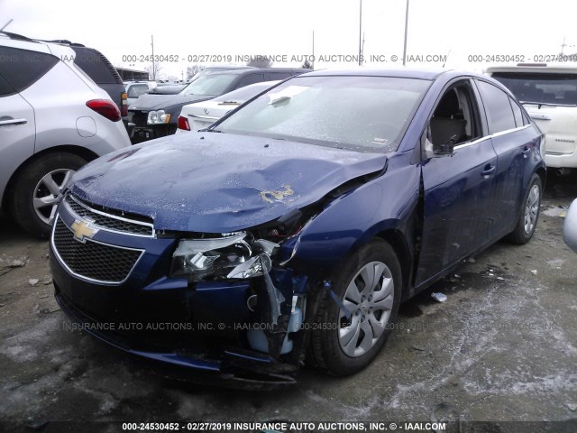 1G1PD5SH5C7325850 - 2012 CHEVROLET CRUZE LS BLUE photo 2