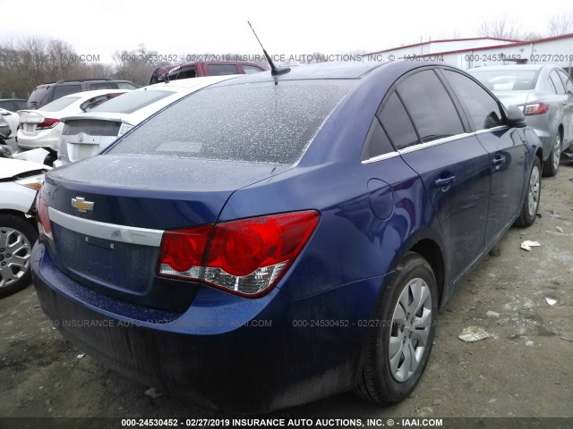 1G1PD5SH5C7325850 - 2012 CHEVROLET CRUZE LS BLUE photo 4