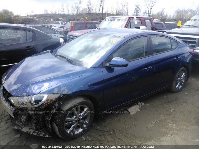 5NPD84LF8HH041587 - 2017 HYUNDAI ELANTRA SE/VALUE/LIMITED BLUE photo 2