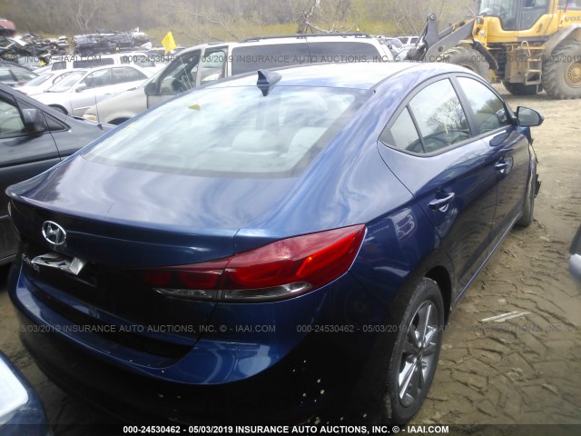 5NPD84LF8HH041587 - 2017 HYUNDAI ELANTRA SE/VALUE/LIMITED BLUE photo 4