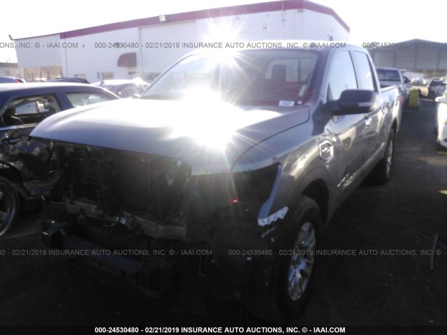 1N6AA1EK0HN538923 - 2017 NISSAN TITAN S GRAY photo 2