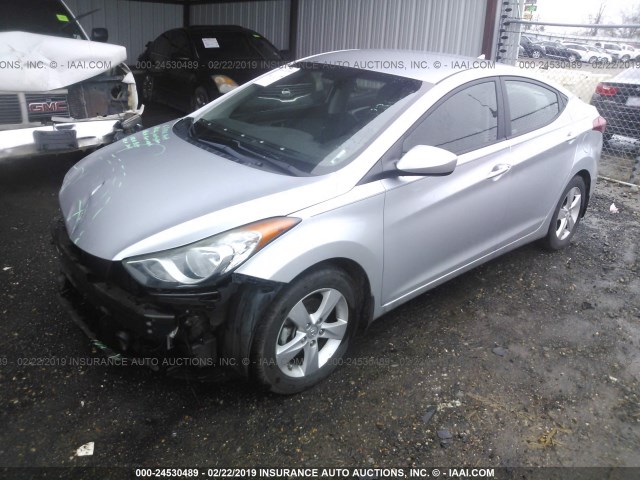 5NPDH4AE1DH161350 - 2013 HYUNDAI ELANTRA GLS/LIMITED SILVER photo 2