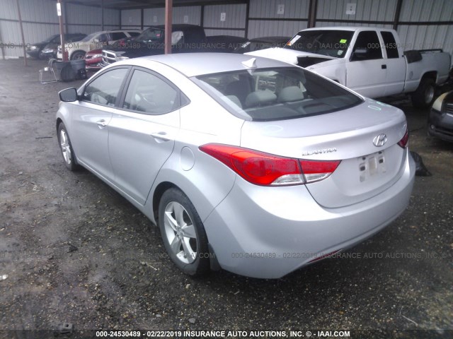 5NPDH4AE1DH161350 - 2013 HYUNDAI ELANTRA GLS/LIMITED SILVER photo 3