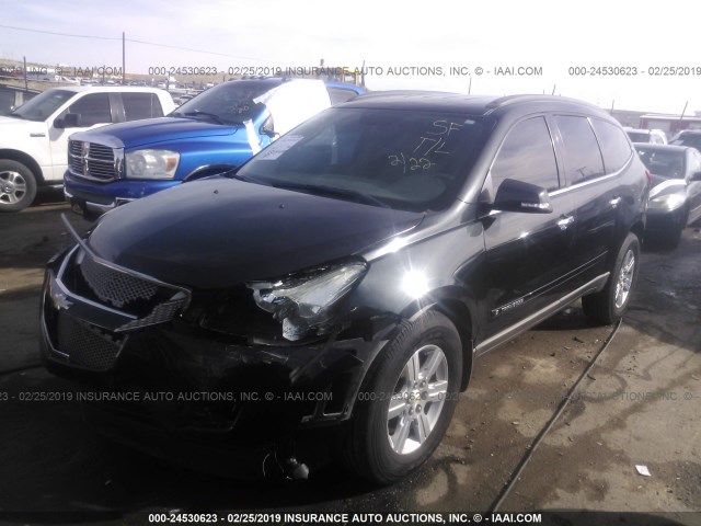 1GNER23D79S130114 - 2009 CHEVROLET TRAVERSE LT BLACK photo 2