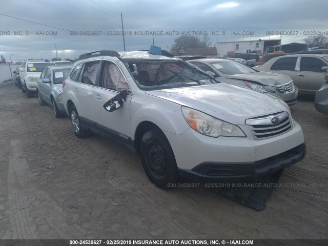 4S4BRCAC2A3378972 - 2010 SUBARU OUTBACK 2.5I WHITE photo 1