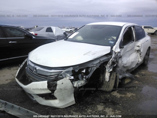 1HGCR2F64GA173844 - 2016 HONDA ACCORD SPORT WHITE photo 2