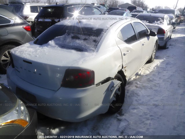 1B3BD4FBXBN579390 - 2011 DODGE AVENGER EXPRESS 白色 照片 4