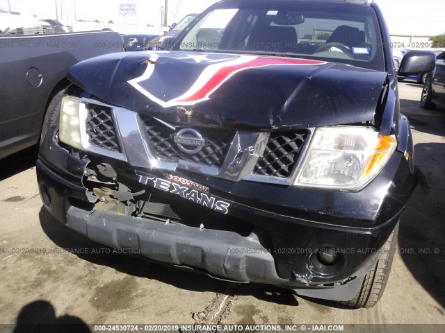 1N6AD07W95C464331 - 2005 NISSAN FRONTIER CREW CAB LE/SE/OFF ROAD BLACK photo 6