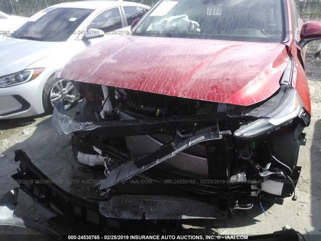 5NMS33AD2KH006968 - 2019 HYUNDAI SANTA FE RED photo 6