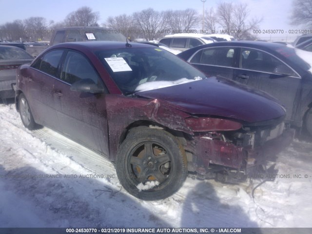 1G2ZG57B584194637 - 2008 PONTIAC G6 SE MAROON photo 1