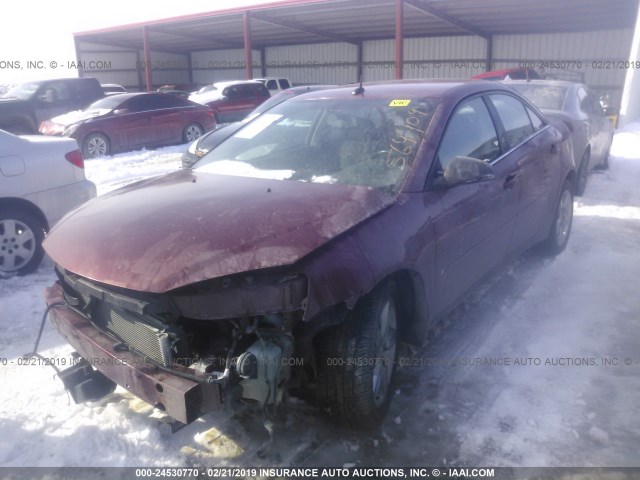 1G2ZG57B584194637 - 2008 PONTIAC G6 SE MAROON photo 2