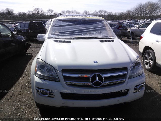 4JGBF71EX8A393503 - 2008 MERCEDES-BENZ GL 450 4MATIC WHITE photo 6