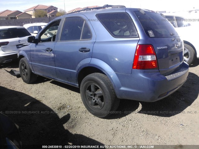 KNDJC736375716604 - 2007 KIA SORENTO EX/LX BLUE photo 3