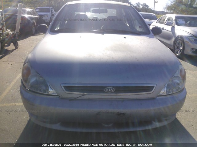 KNADC123926198080 - 2002 KIA RIO SILVER photo 6