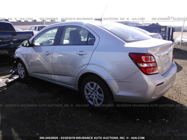 1G1JB5SH2H4129806 - 2017 CHEVROLET SONIC LS 银色 照片 3