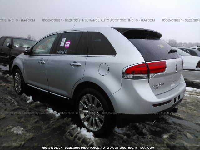 2LMDJ8JK3CBL04164 - 2012 LINCOLN MKX SILVER photo 3