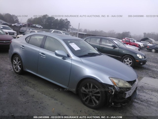 JTHBK262472031322 - 2007 LEXUS IS 250 BLUE photo 1