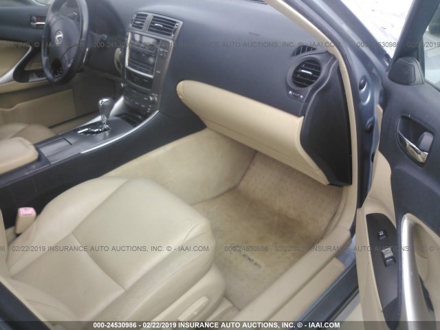 JTHBK262472031322 - 2007 LEXUS IS 250 BLUE photo 5