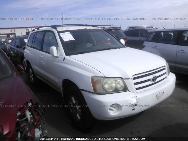 JTEHF21A730116381 - 2003 TOYOTA HIGHLANDER LIMITED WHITE photo 1