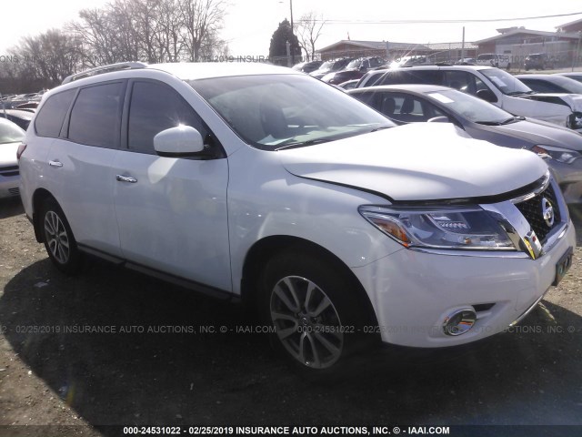 5N1AR2MMXFC694380 - 2015 NISSAN PATHFINDER S/SV/SL/PLATINUM WHITE photo 1