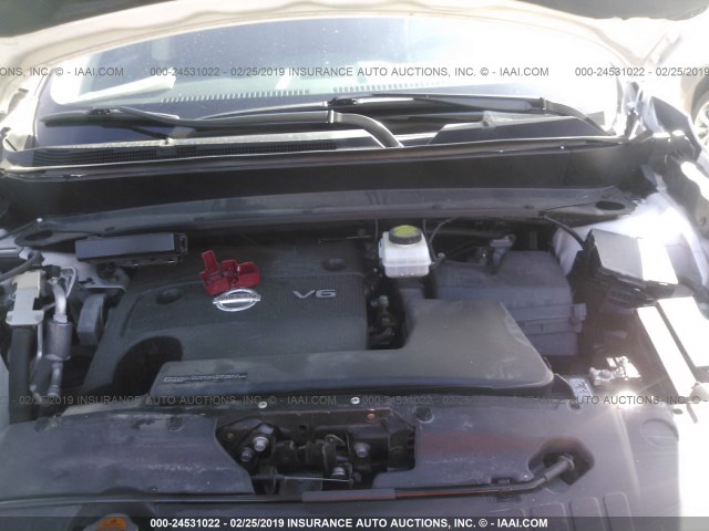 5N1AR2MMXFC694380 - 2015 NISSAN PATHFINDER S/SV/SL/PLATINUM WHITE photo 10