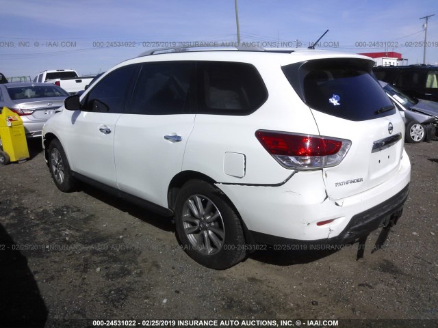 5N1AR2MMXFC694380 - 2015 NISSAN PATHFINDER S/SV/SL/PLATINUM WHITE photo 3