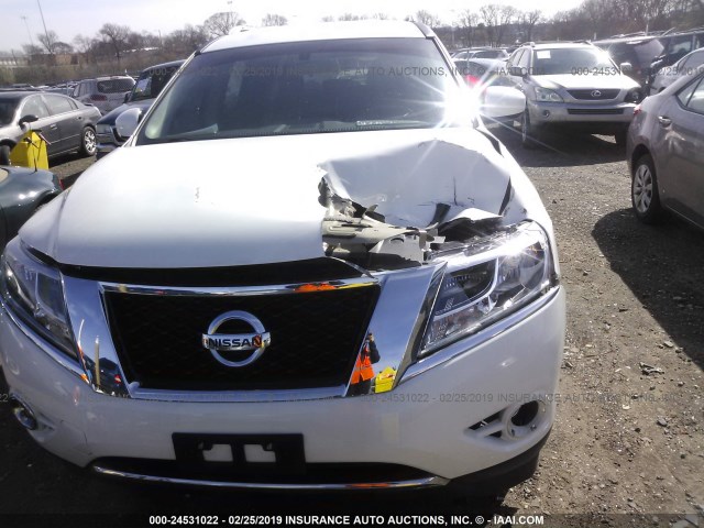 5N1AR2MMXFC694380 - 2015 NISSAN PATHFINDER S/SV/SL/PLATINUM WHITE photo 6