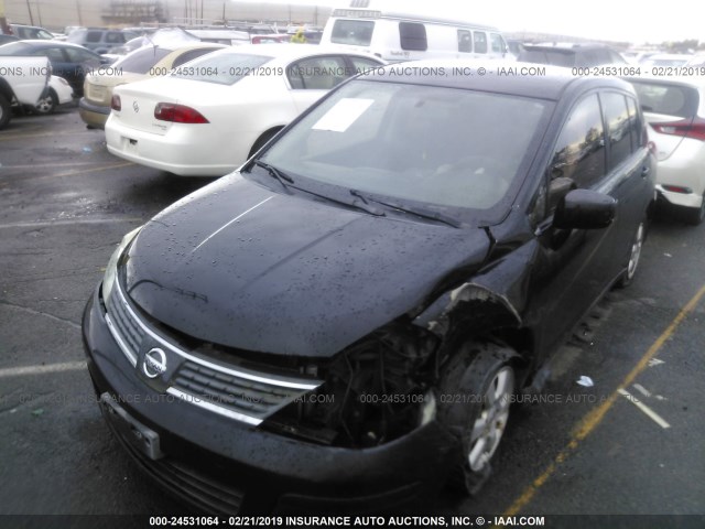 3N1BC13E48L379695 - 2008 NISSAN VERSA S/SL BLACK photo 2