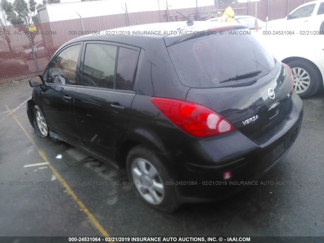 3N1BC13E48L379695 - 2008 NISSAN VERSA S/SL BLACK photo 3