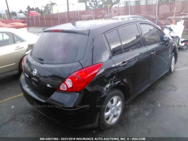 3N1BC13E48L379695 - 2008 NISSAN VERSA S/SL BLACK photo 4