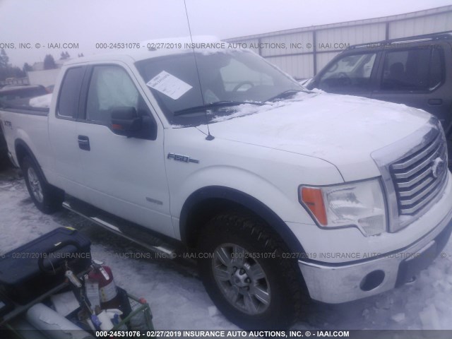 1FTFX1ET5BFC23519 - 2011 FORD F150 SUPER CAB WHITE photo 1