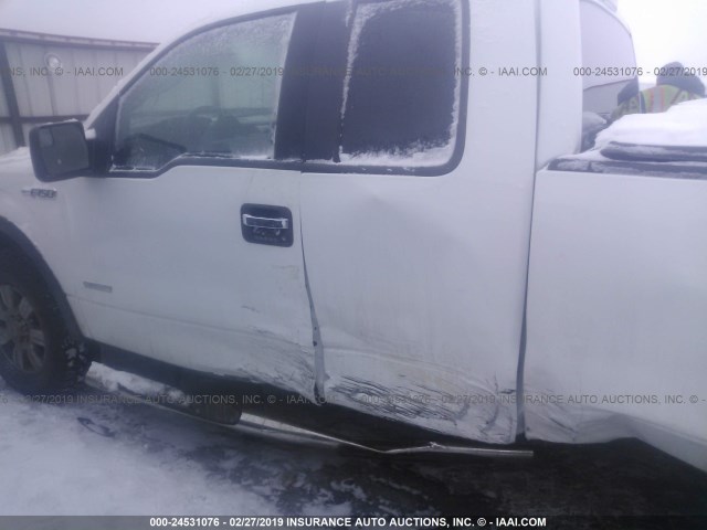 1FTFX1ET5BFC23519 - 2011 FORD F150 SUPER CAB WHITE photo 6