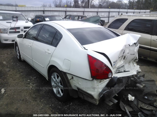 1N4BA41E15C867345 - 2005 NISSAN MAXIMA SE/SL WHITE photo 3