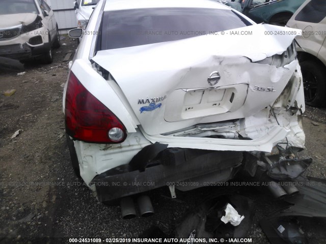 1N4BA41E15C867345 - 2005 NISSAN MAXIMA SE/SL WHITE photo 6