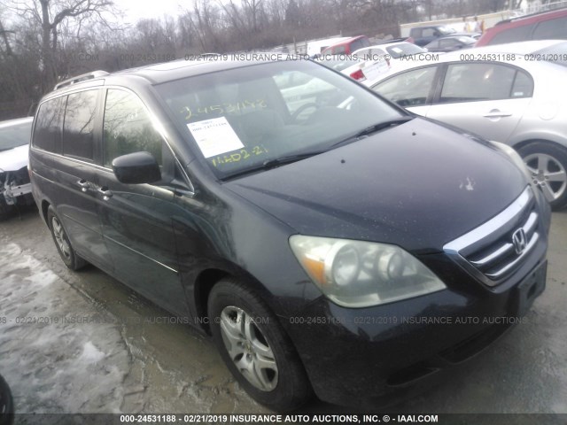 5FNRL38726B079845 - 2006 HONDA ODYSSEY EXL BLACK photo 1