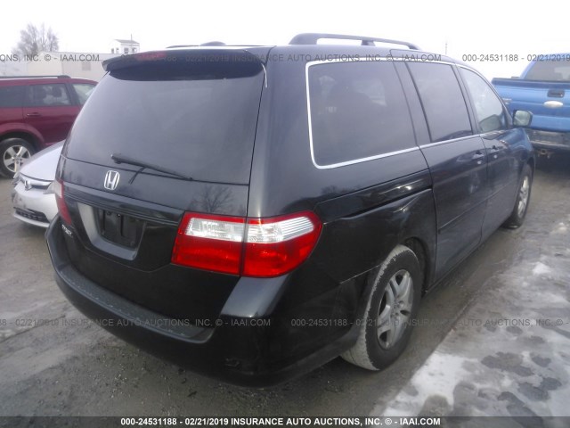 5FNRL38726B079845 - 2006 HONDA ODYSSEY EXL BLACK photo 4